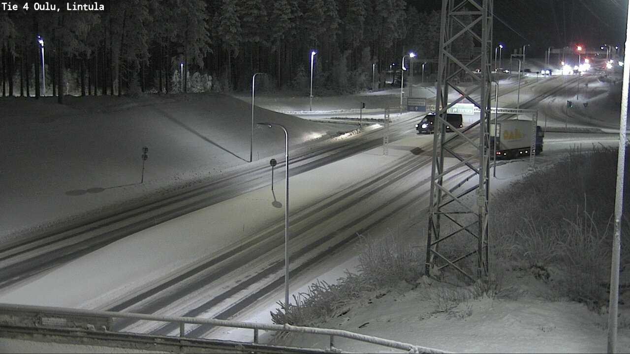 Weather Camera Image Väg 4 Uleåborg, Lintula, Oulu, Pohjois-Pohjanmaa