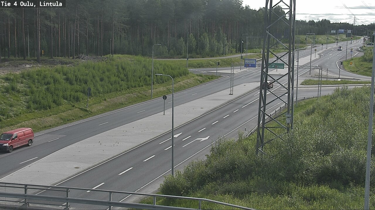 Weather Camera Image Väg 4 Uleåborg, Lintula, Oulu, Pohjois-Pohjanmaa