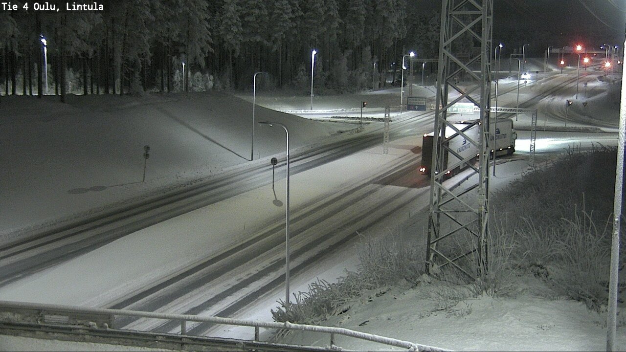Weather Camera Image Road 4 Oulu, Lintula, Oulu, Pohjois-Pohjanmaa