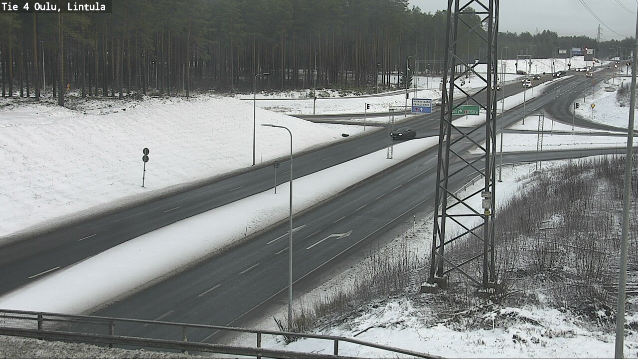 Weather Camera Image Väg 4 Uleåborg, Lintula, Oulu, Pohjois-Pohjanmaa