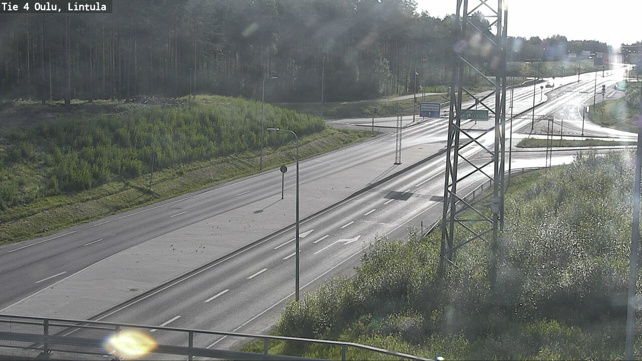 Weather Camera Image Väg 4 Uleåborg, Lintula, Oulu, Pohjois-Pohjanmaa