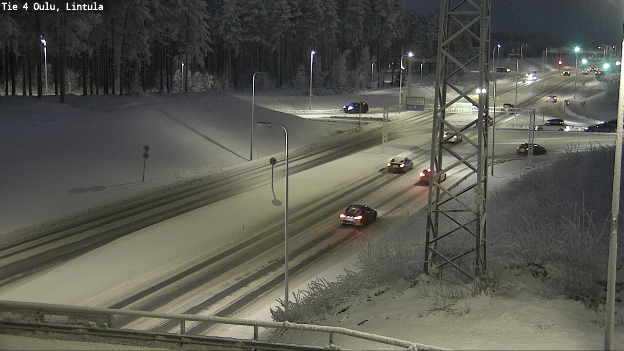 Weather Camera Image Väg 4 Uleåborg, Lintula, Oulu, Pohjois-Pohjanmaa