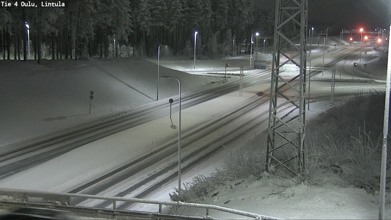 Weather Camera Image Väg 4 Uleåborg, Lintula, Oulu, Pohjois-Pohjanmaa