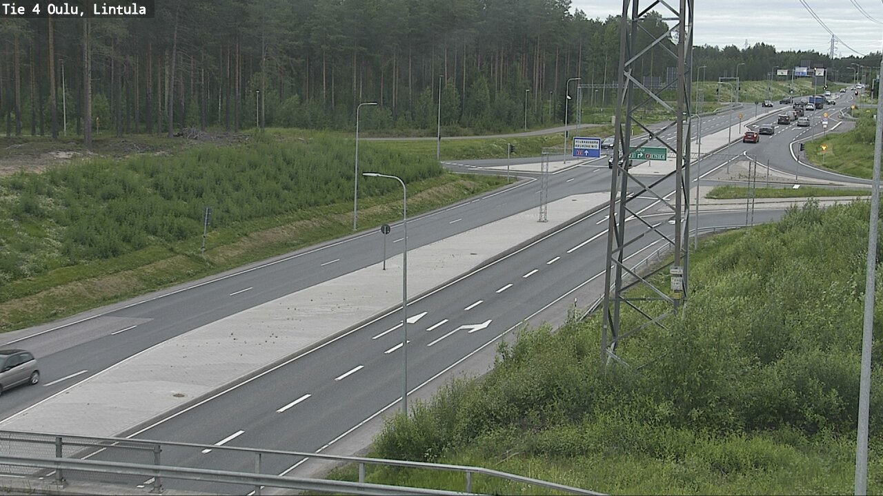 Weather Camera Image Väg 4 Uleåborg, Lintula, Oulu, Pohjois-Pohjanmaa