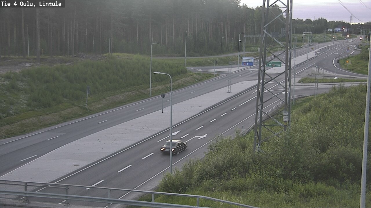 Weather Camera Image Väg 4 Uleåborg, Lintula, Oulu, Pohjois-Pohjanmaa