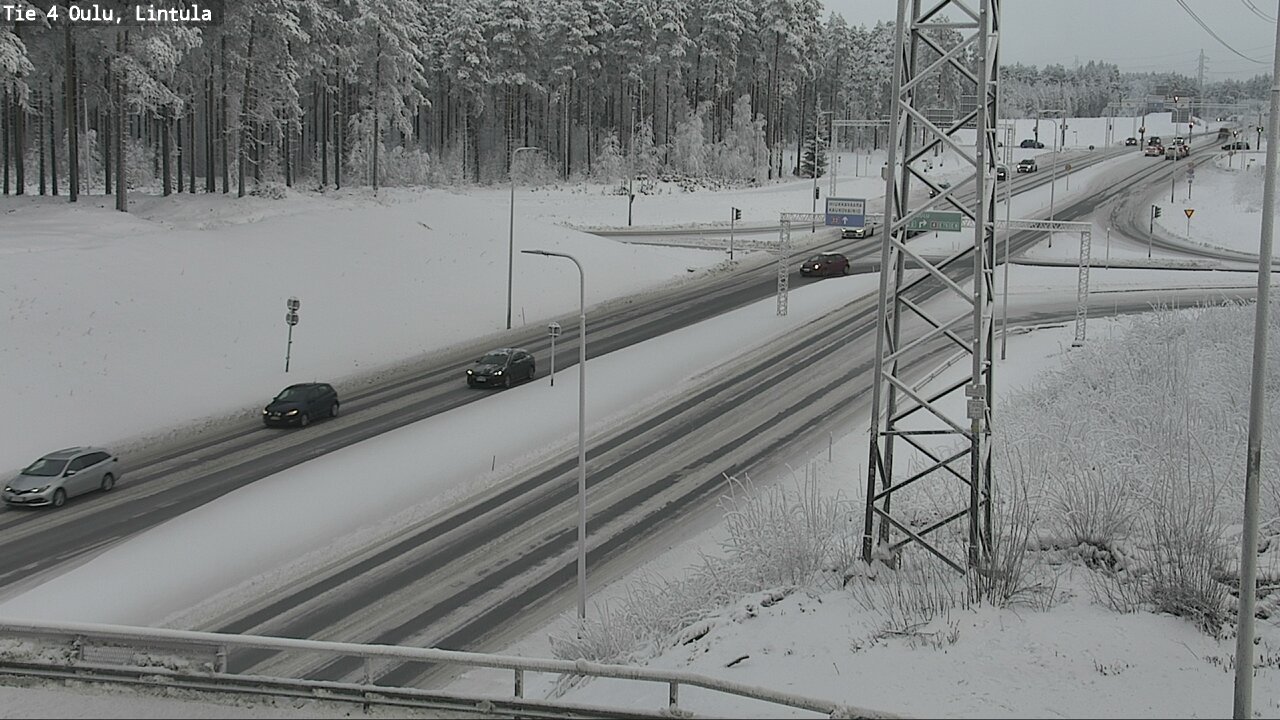 Weather Camera Image Väg 4 Uleåborg, Lintula, Oulu, Pohjois-Pohjanmaa