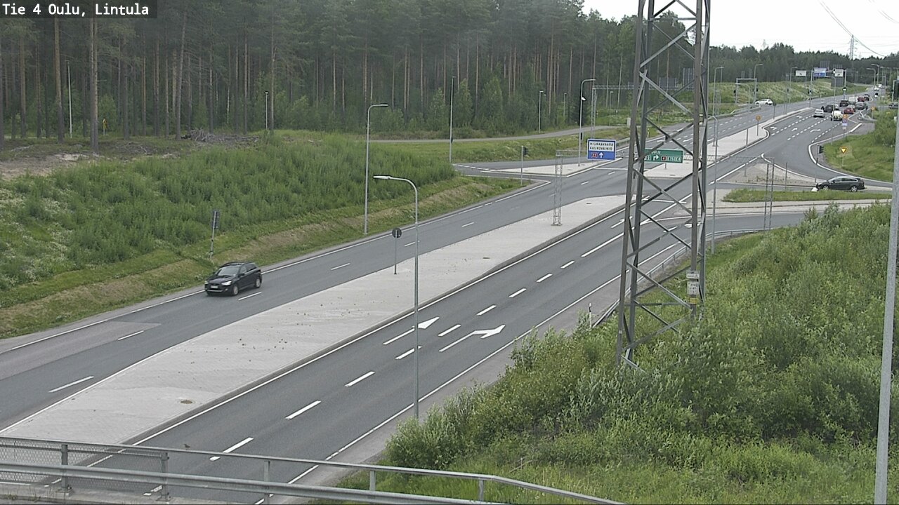 Weather Camera Image Väg 4 Uleåborg, Lintula, Oulu, Pohjois-Pohjanmaa