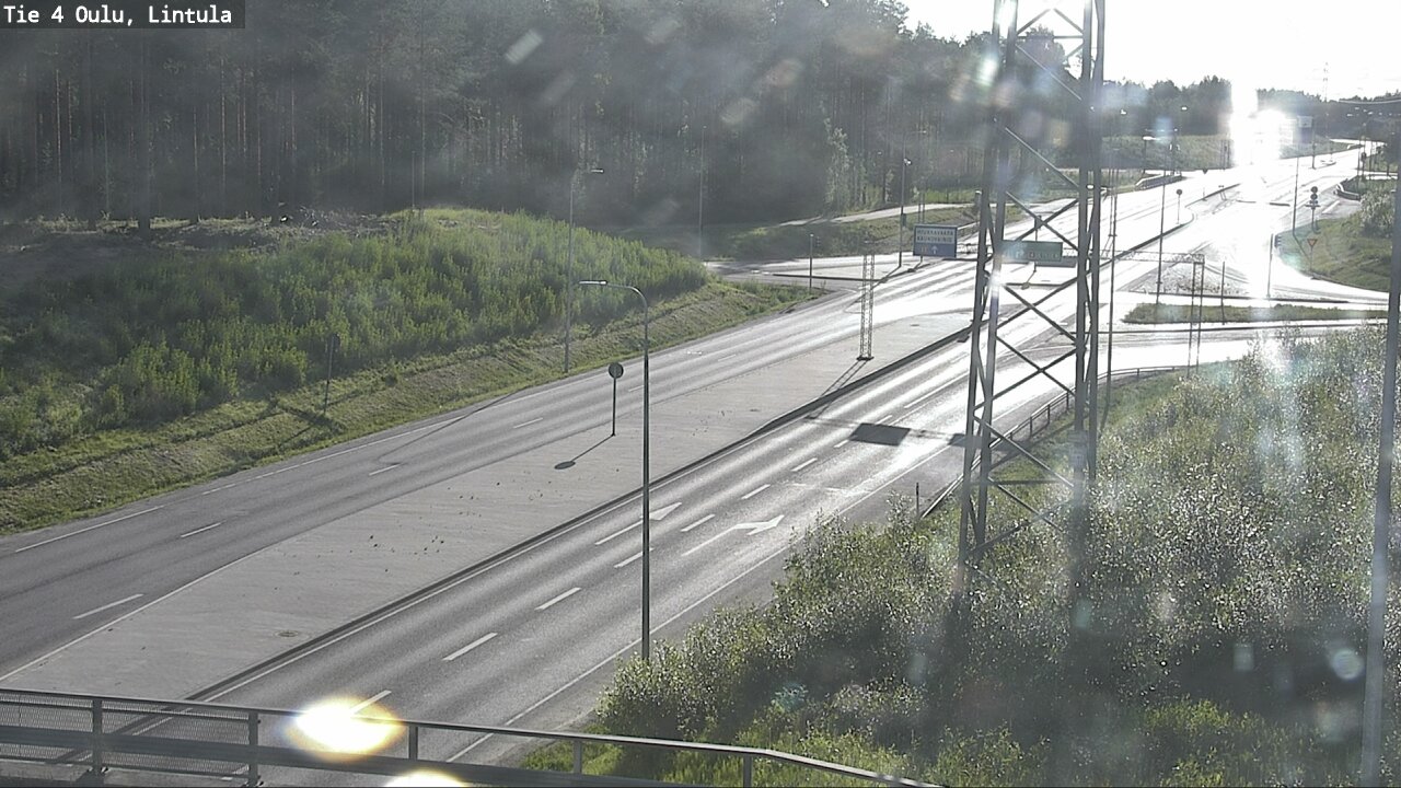 Weather Camera Image Väg 4 Uleåborg, Lintula, Oulu, Pohjois-Pohjanmaa