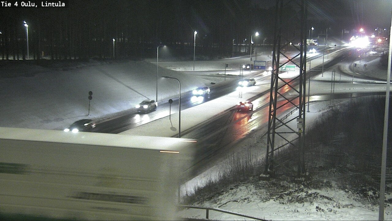 Weather Camera Image Väg 4 Uleåborg, Lintula, Oulu, Pohjois-Pohjanmaa