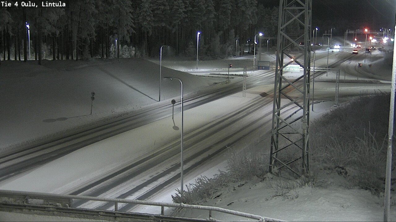 Weather Camera Image Väg 4 Uleåborg, Lintula, Oulu, Pohjois-Pohjanmaa