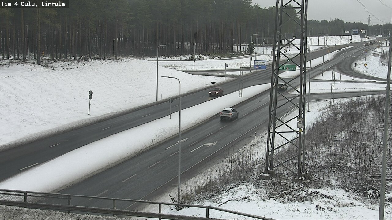 Weather Camera Image Väg 4 Uleåborg, Lintula, Oulu, Pohjois-Pohjanmaa