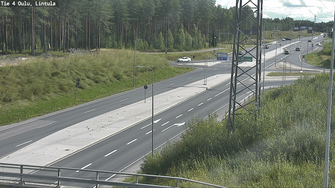 Weather Camera Image Väg 4 Uleåborg, Lintula, Oulu, Pohjois-Pohjanmaa