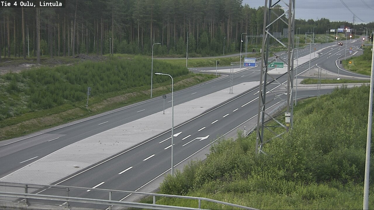 Weather Camera Image Väg 4 Uleåborg, Lintula, Oulu, Pohjois-Pohjanmaa