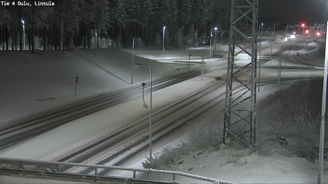 Weather Camera Image Väg 4 Uleåborg, Lintula, Oulu, Pohjois-Pohjanmaa