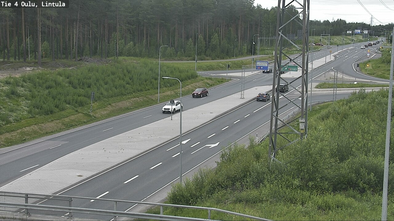 Weather Camera Image Väg 4 Uleåborg, Lintula, Oulu, Pohjois-Pohjanmaa