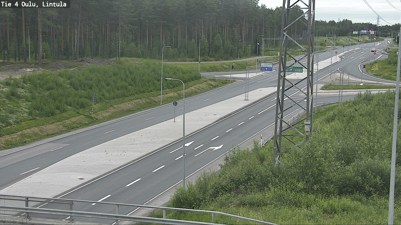 Weather Camera Image Väg 4 Uleåborg, Lintula, Oulu, Pohjois-Pohjanmaa