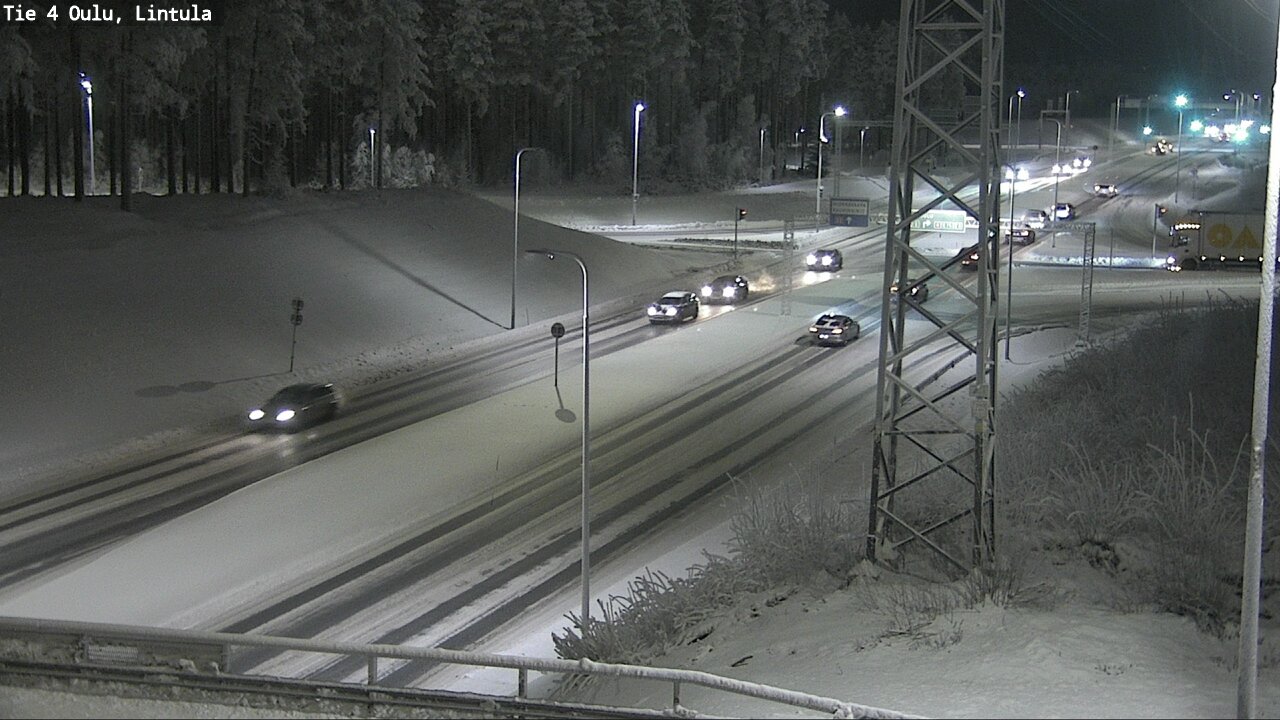 Weather Camera Image Väg 4 Uleåborg, Lintula, Oulu, Pohjois-Pohjanmaa