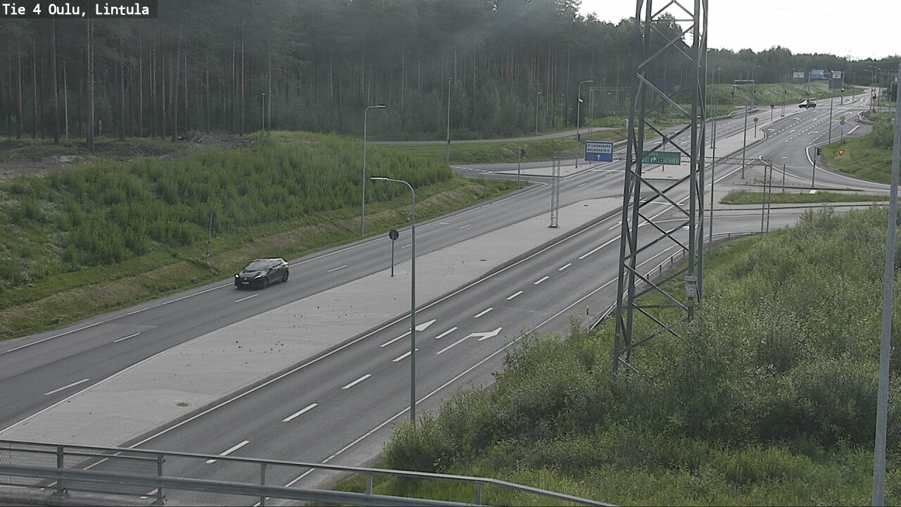 Weather Camera Image Väg 4 Uleåborg, Lintula, Oulu, Pohjois-Pohjanmaa