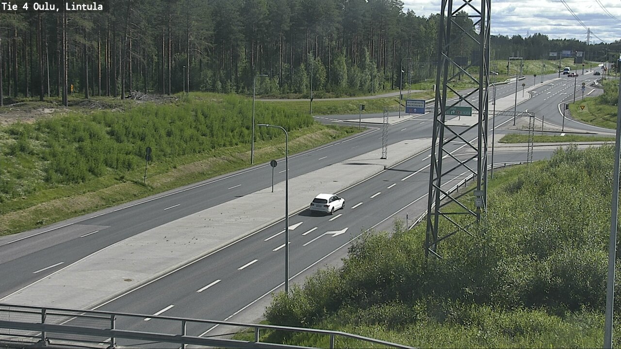 Weather Camera Image Väg 4 Uleåborg, Lintula, Oulu, Pohjois-Pohjanmaa