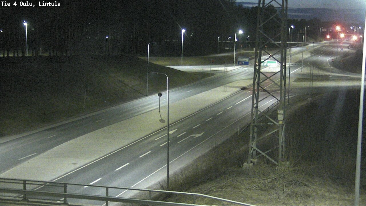 Weather Camera Image Road 4 Oulu, Lintula, Oulu, Pohjois-Pohjanmaa