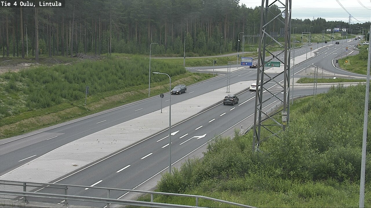Weather Camera Image Väg 4 Uleåborg, Lintula, Oulu, Pohjois-Pohjanmaa