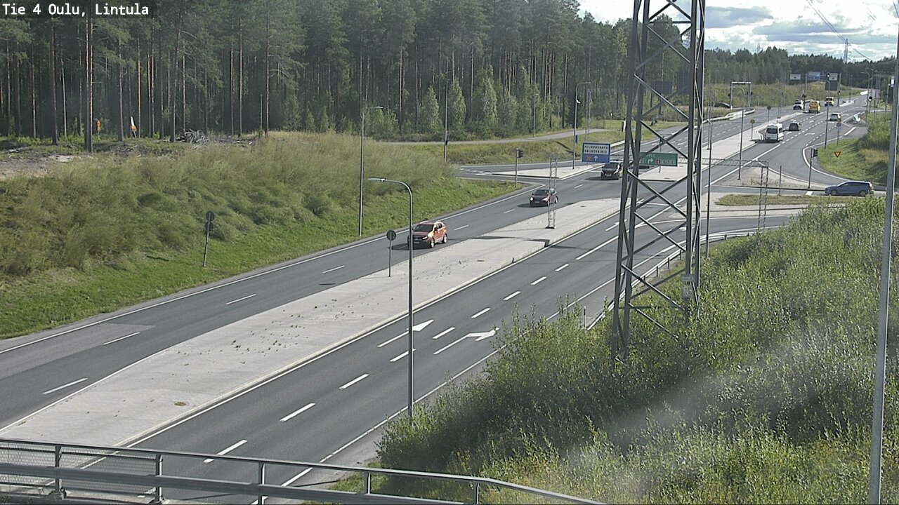 Weather Camera Image Väg 4 Uleåborg, Lintula, Oulu, Pohjois-Pohjanmaa