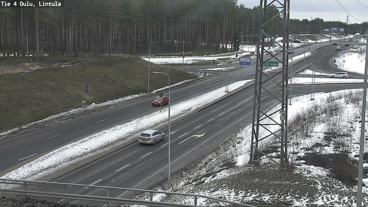 Weather Camera Image Road 4 Oulu, Lintula, Oulu, Pohjois-Pohjanmaa