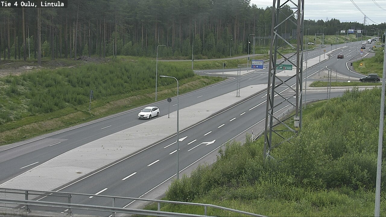 Weather Camera Image Väg 4 Uleåborg, Lintula, Oulu, Pohjois-Pohjanmaa