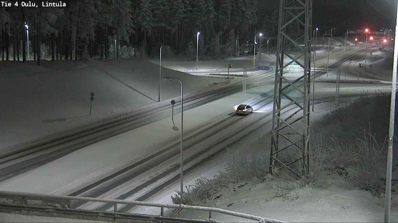 Weather Camera Image Väg 4 Uleåborg, Lintula, Oulu, Pohjois-Pohjanmaa