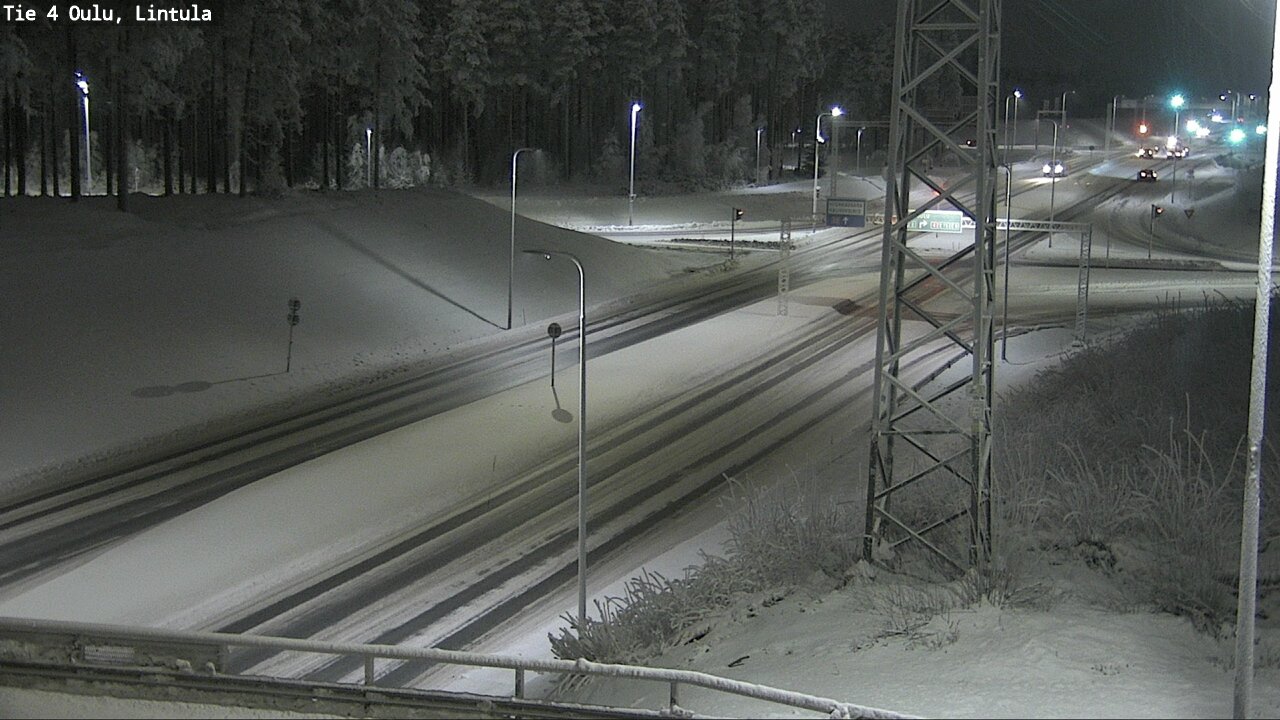 Weather Camera Image Väg 4 Uleåborg, Lintula, Oulu, Pohjois-Pohjanmaa