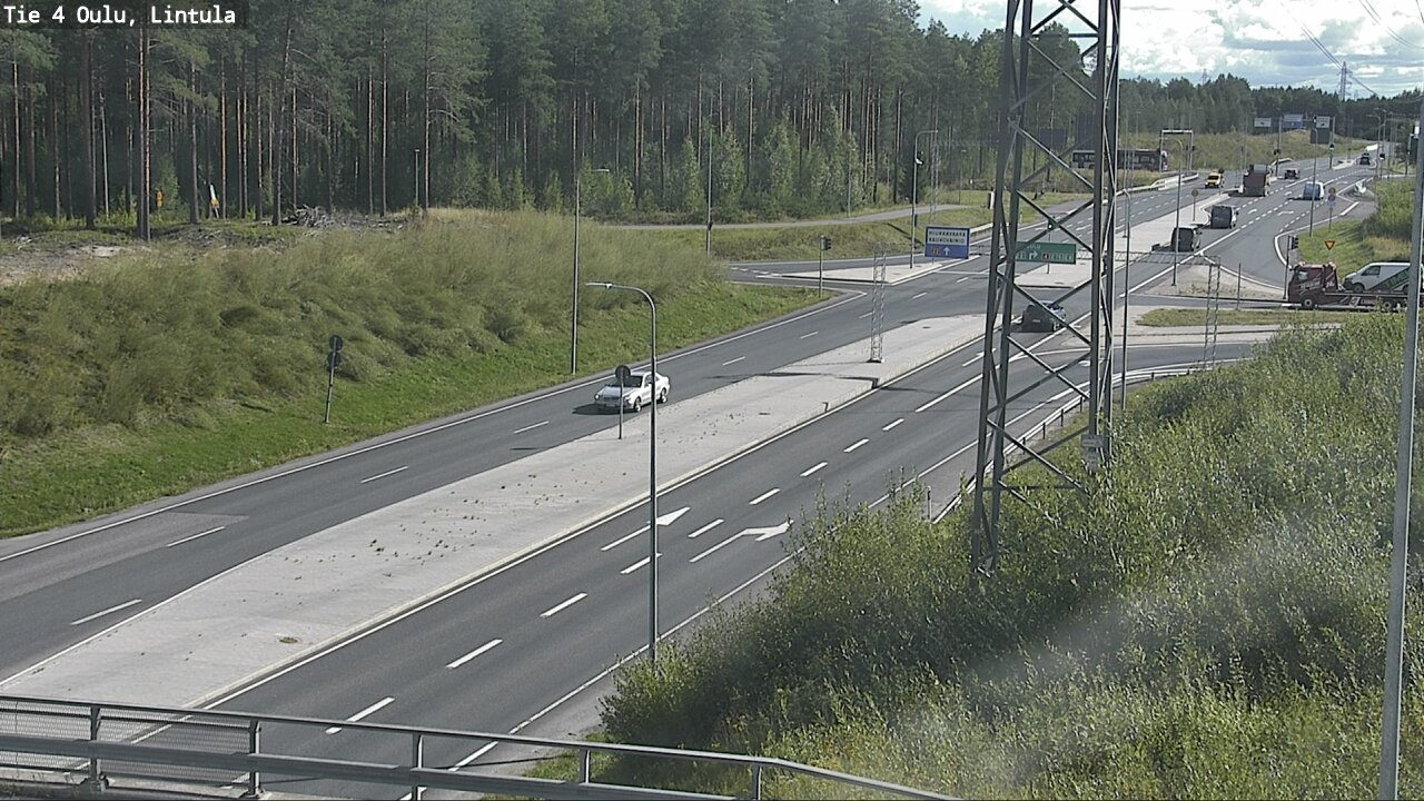Weather Camera Image Väg 4 Uleåborg, Lintula, Oulu, Pohjois-Pohjanmaa