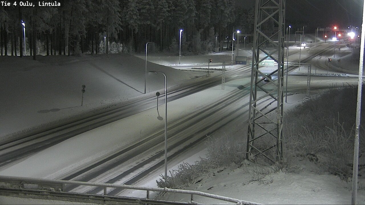 Weather Camera Image Väg 4 Uleåborg, Lintula, Oulu, Pohjois-Pohjanmaa