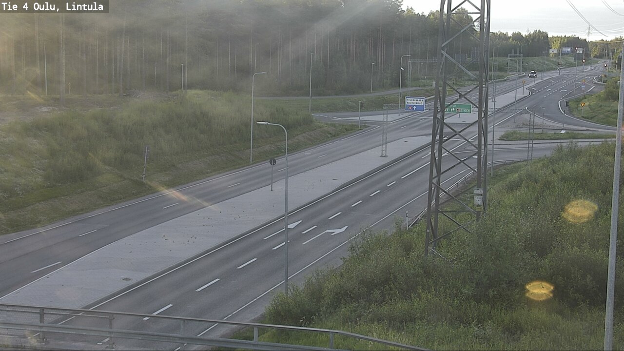 Weather Camera Image Väg 4 Uleåborg, Lintula, Oulu, Pohjois-Pohjanmaa
