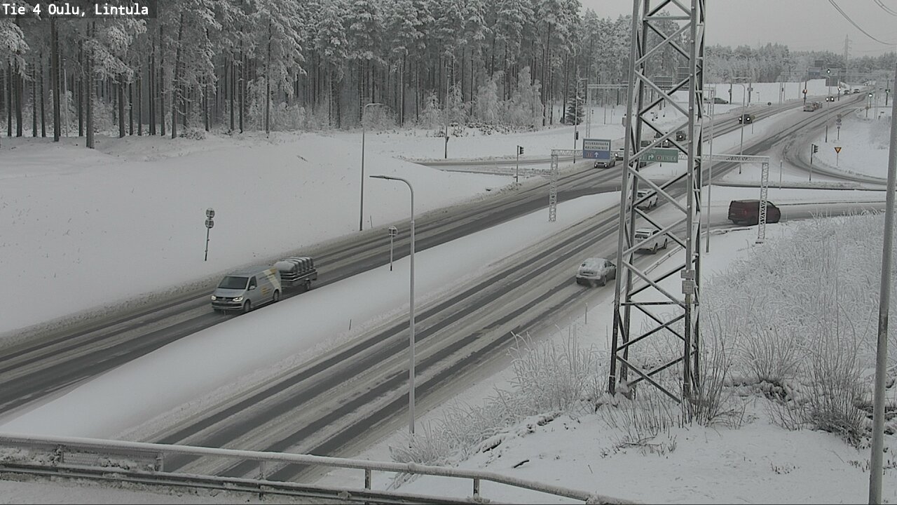 Weather Camera Image Väg 4 Uleåborg, Lintula, Oulu, Pohjois-Pohjanmaa