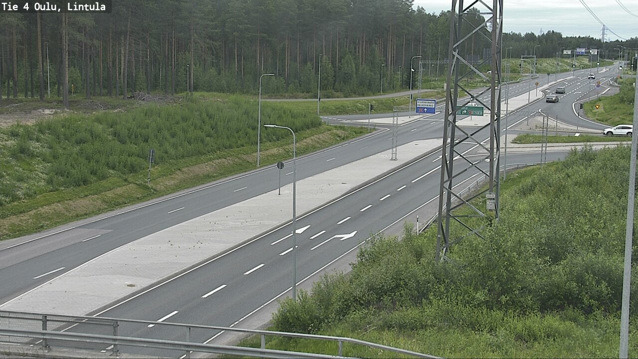 Weather Camera Image Väg 4 Uleåborg, Lintula, Oulu, Pohjois-Pohjanmaa
