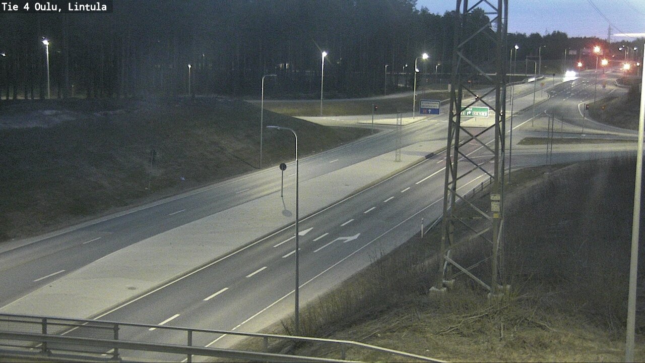 Weather Camera Image Road 4 Oulu, Lintula, Oulu, Pohjois-Pohjanmaa