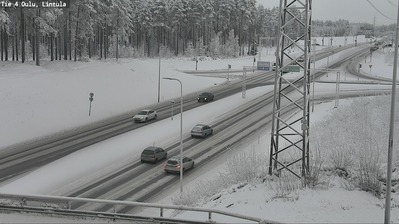 Weather Camera Image Väg 4 Uleåborg, Lintula, Oulu, Pohjois-Pohjanmaa