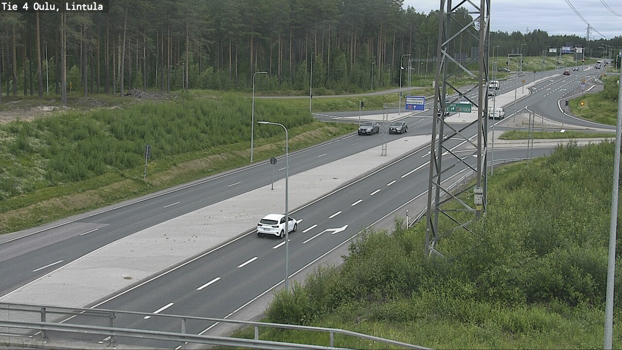 Weather Camera Image Väg 4 Uleåborg, Lintula, Oulu, Pohjois-Pohjanmaa