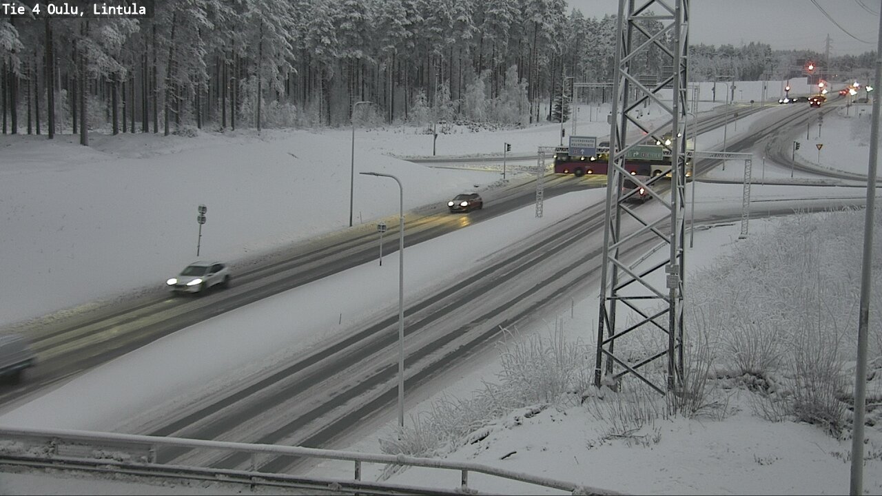 Weather Camera Image Väg 4 Uleåborg, Lintula, Oulu, Pohjois-Pohjanmaa