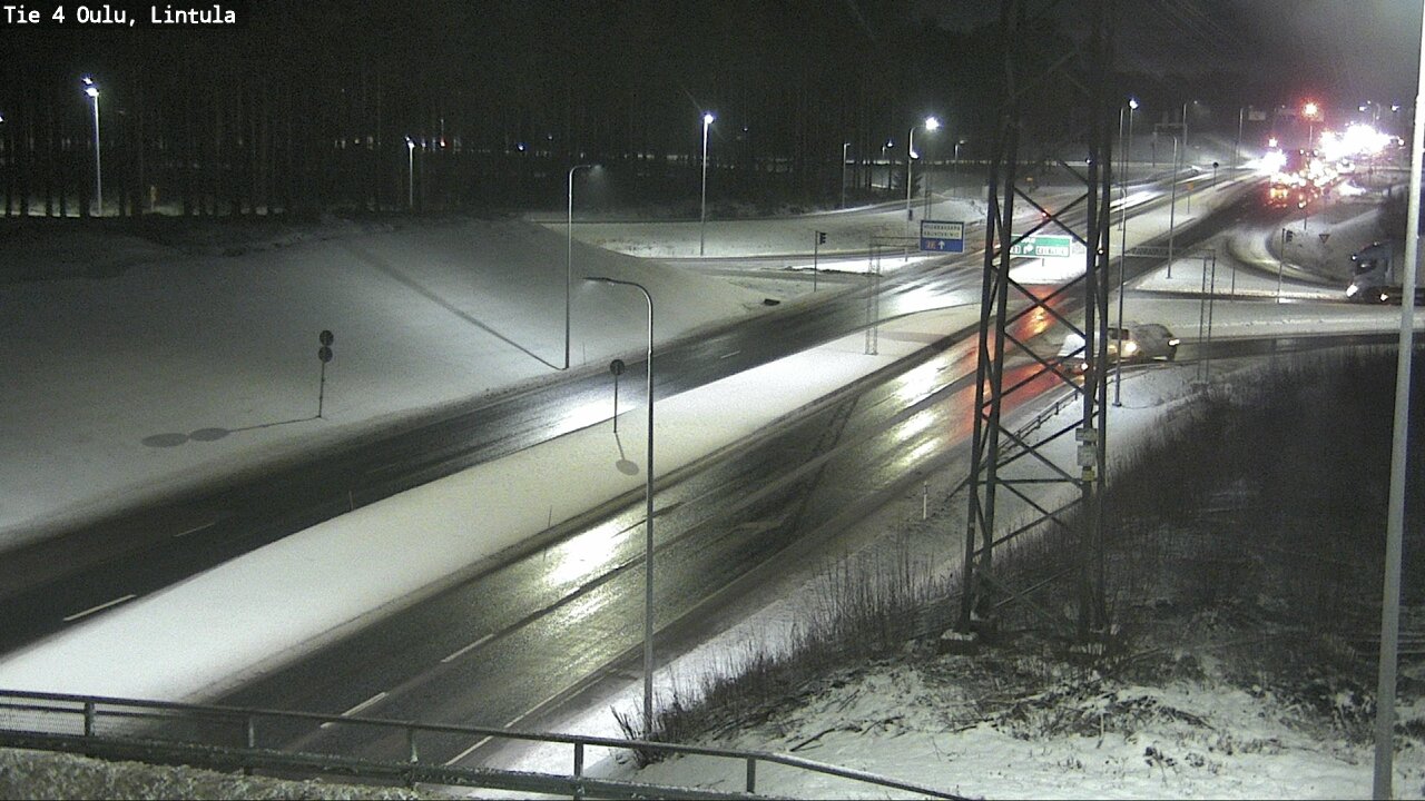 Weather Camera Image Väg 4 Uleåborg, Lintula, Oulu, Pohjois-Pohjanmaa