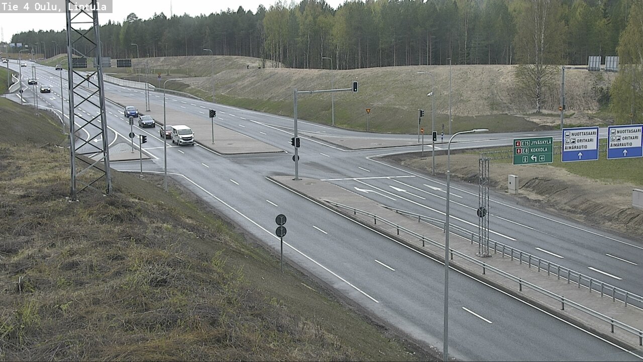 Weather Camera Image Väg 4 Uleåborg, Lintula, Oulu, Pohjois-Pohjanmaa