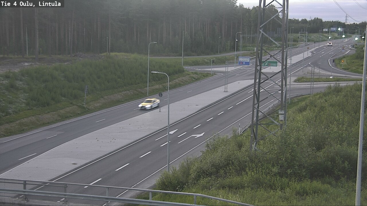 Weather Camera Image Väg 4 Uleåborg, Lintula, Oulu, Pohjois-Pohjanmaa
