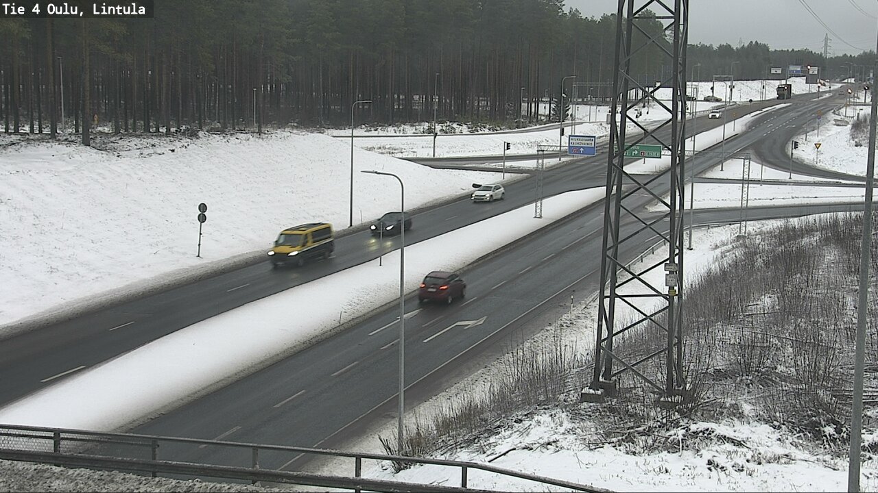 Weather Camera Image Väg 4 Uleåborg, Lintula, Oulu, Pohjois-Pohjanmaa