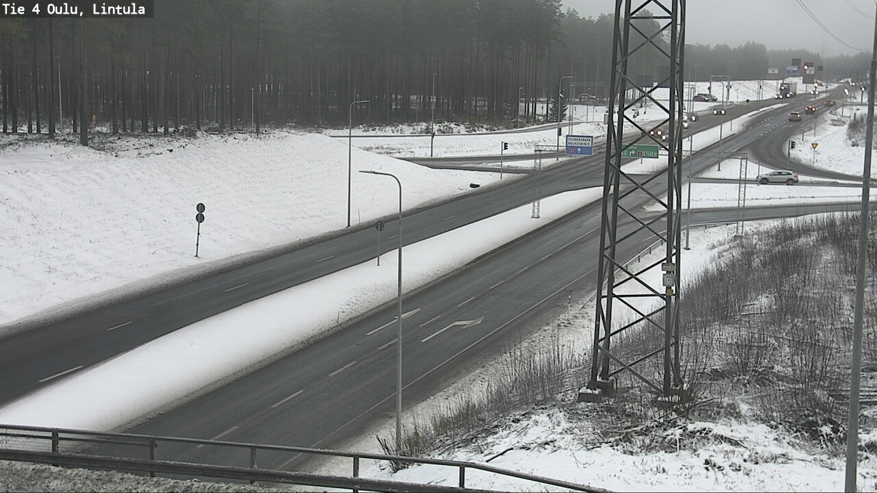 Weather Camera Image Väg 4 Uleåborg, Lintula, Oulu, Pohjois-Pohjanmaa