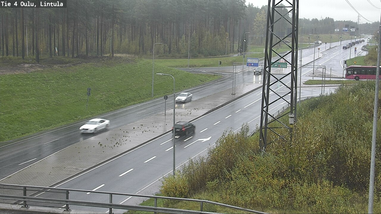 Weather Camera Image Väg 4 Uleåborg, Lintula, Oulu, Pohjois-Pohjanmaa