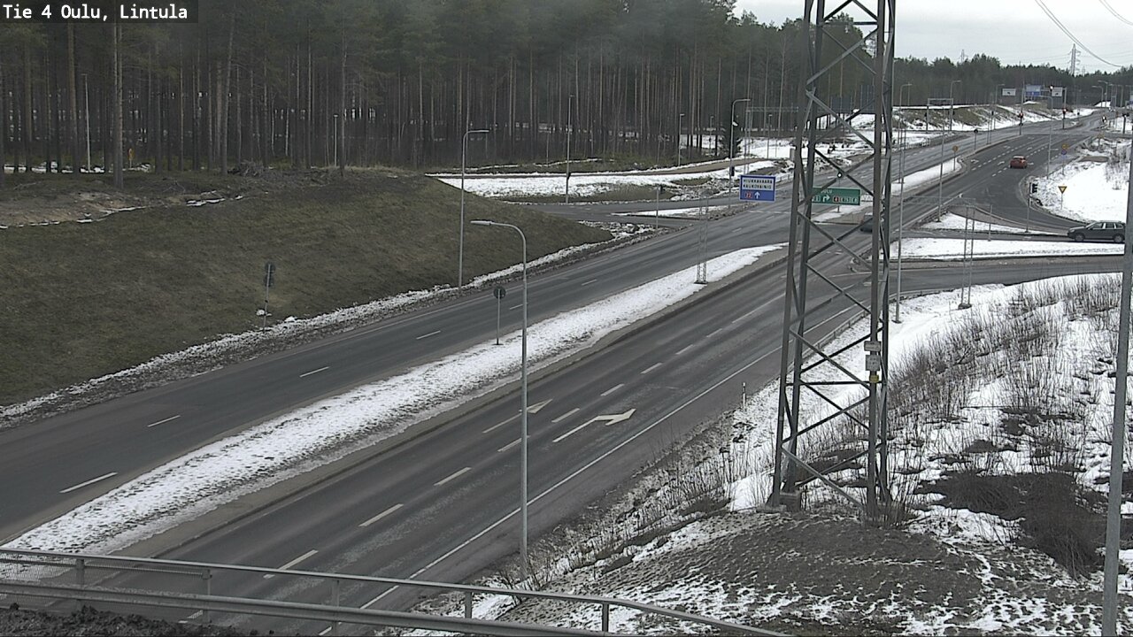 Weather Camera Image Road 4 Oulu, Lintula, Oulu, Pohjois-Pohjanmaa