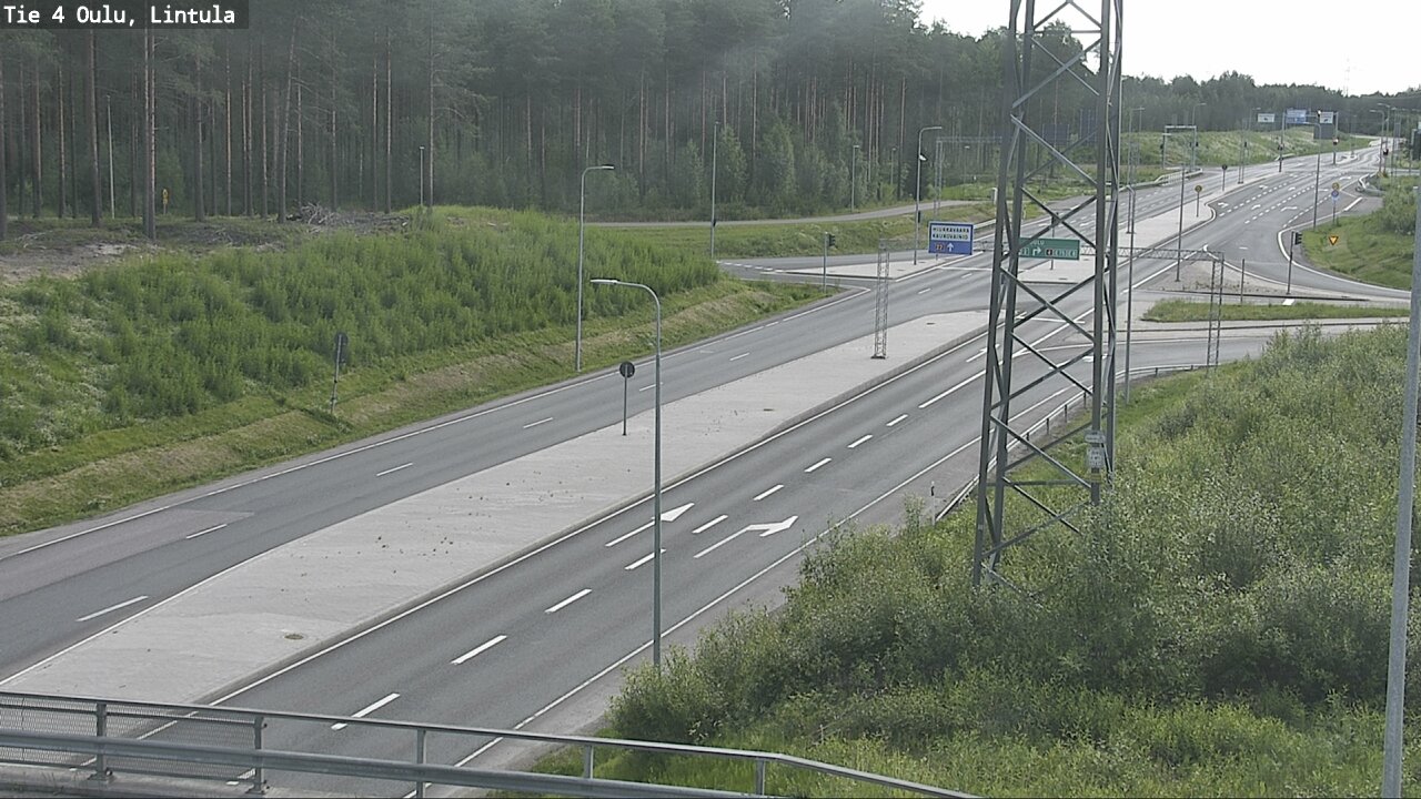 Weather Camera Image Väg 4 Uleåborg, Lintula, Oulu, Pohjois-Pohjanmaa