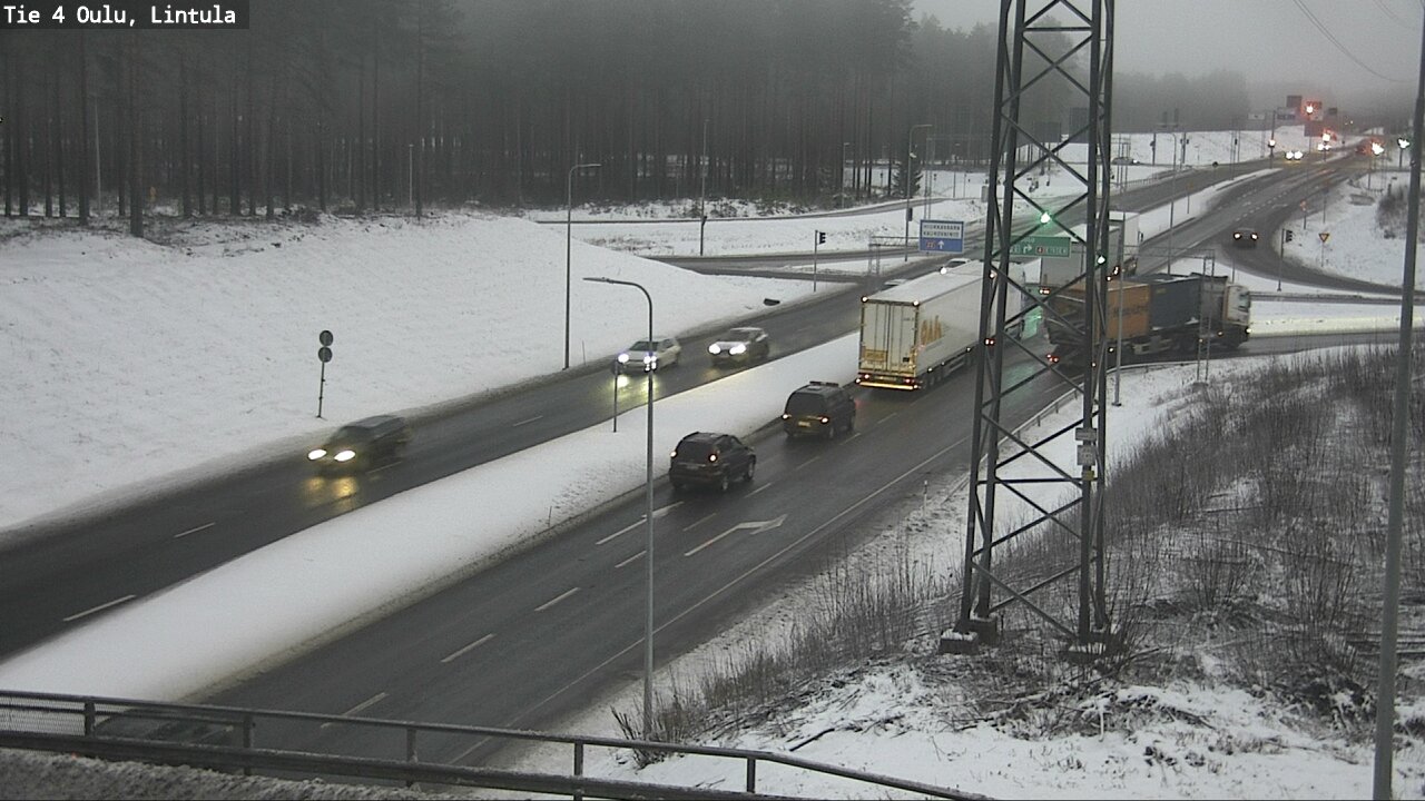 Weather Camera Image Väg 4 Uleåborg, Lintula, Oulu, Pohjois-Pohjanmaa