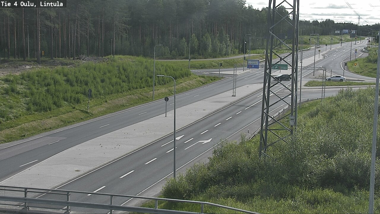 Weather Camera Image Väg 4 Uleåborg, Lintula, Oulu, Pohjois-Pohjanmaa