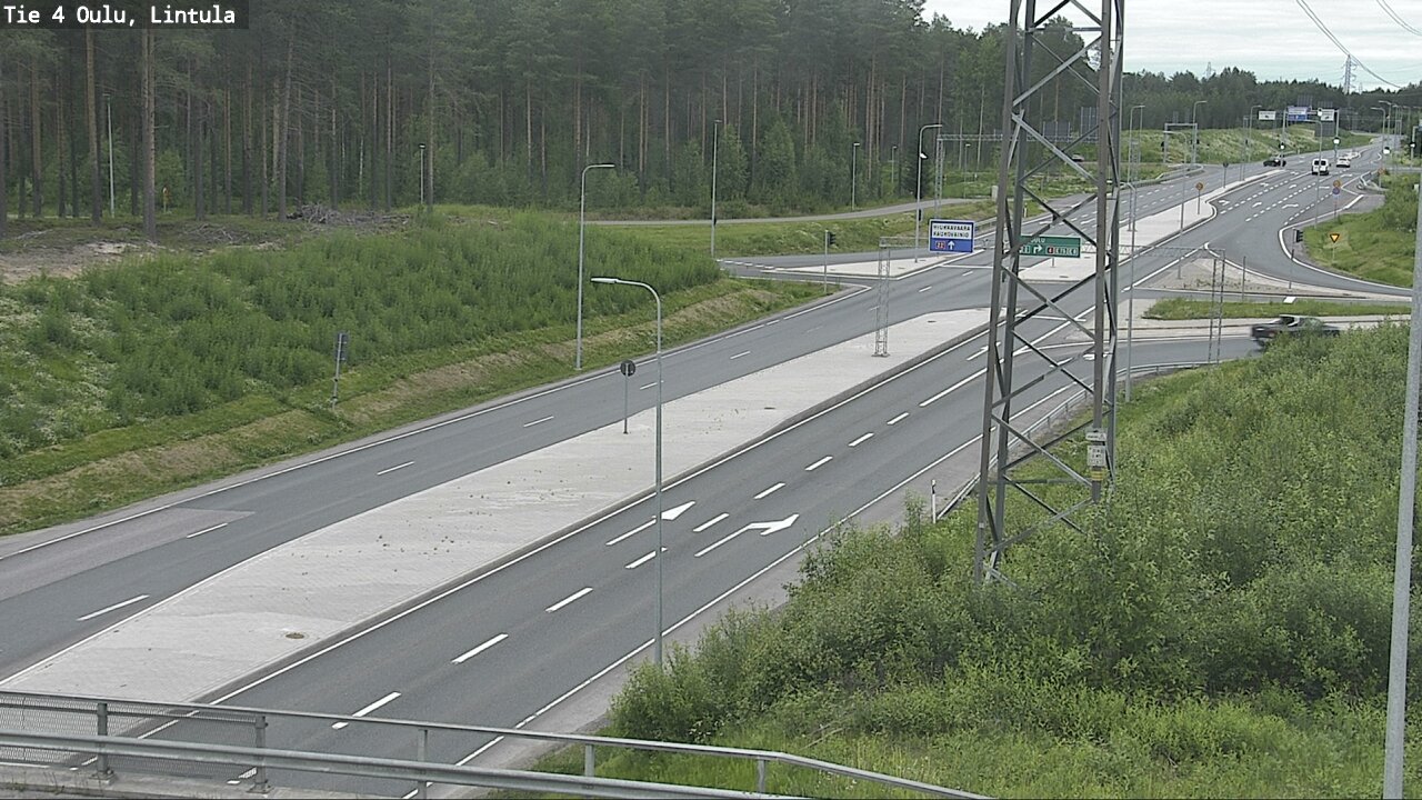 Weather Camera Image Väg 4 Uleåborg, Lintula, Oulu, Pohjois-Pohjanmaa